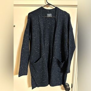 Abercrombie and Fitch Blue Speckled Cardigan